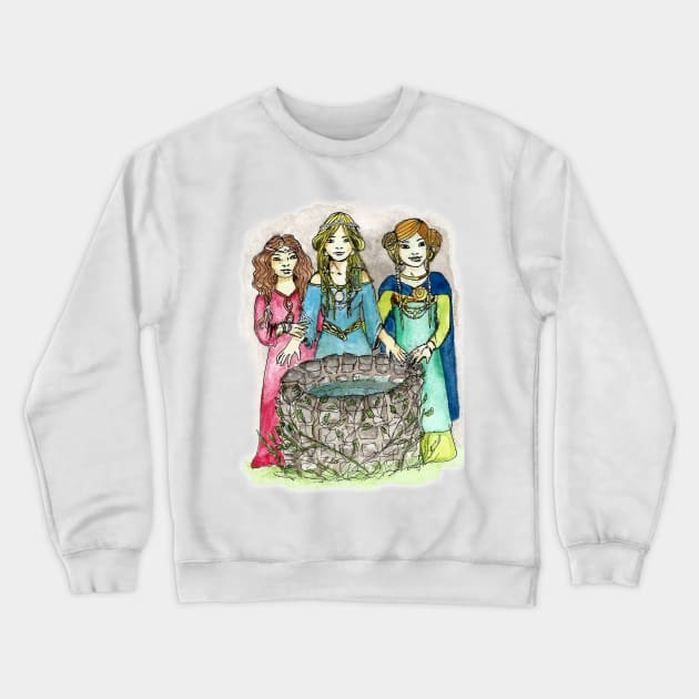 Urd, Verdande and Skuld Crewneck Sweatshirt by Freja